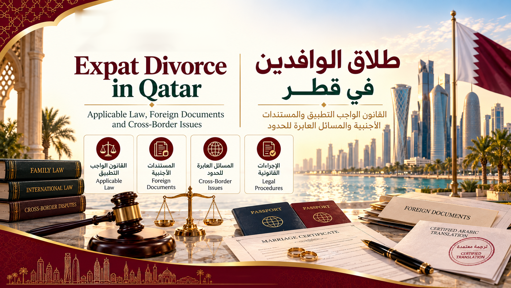 طلاق الوافدين في قطر | القانون والمستندات والأحكام الأجنبية